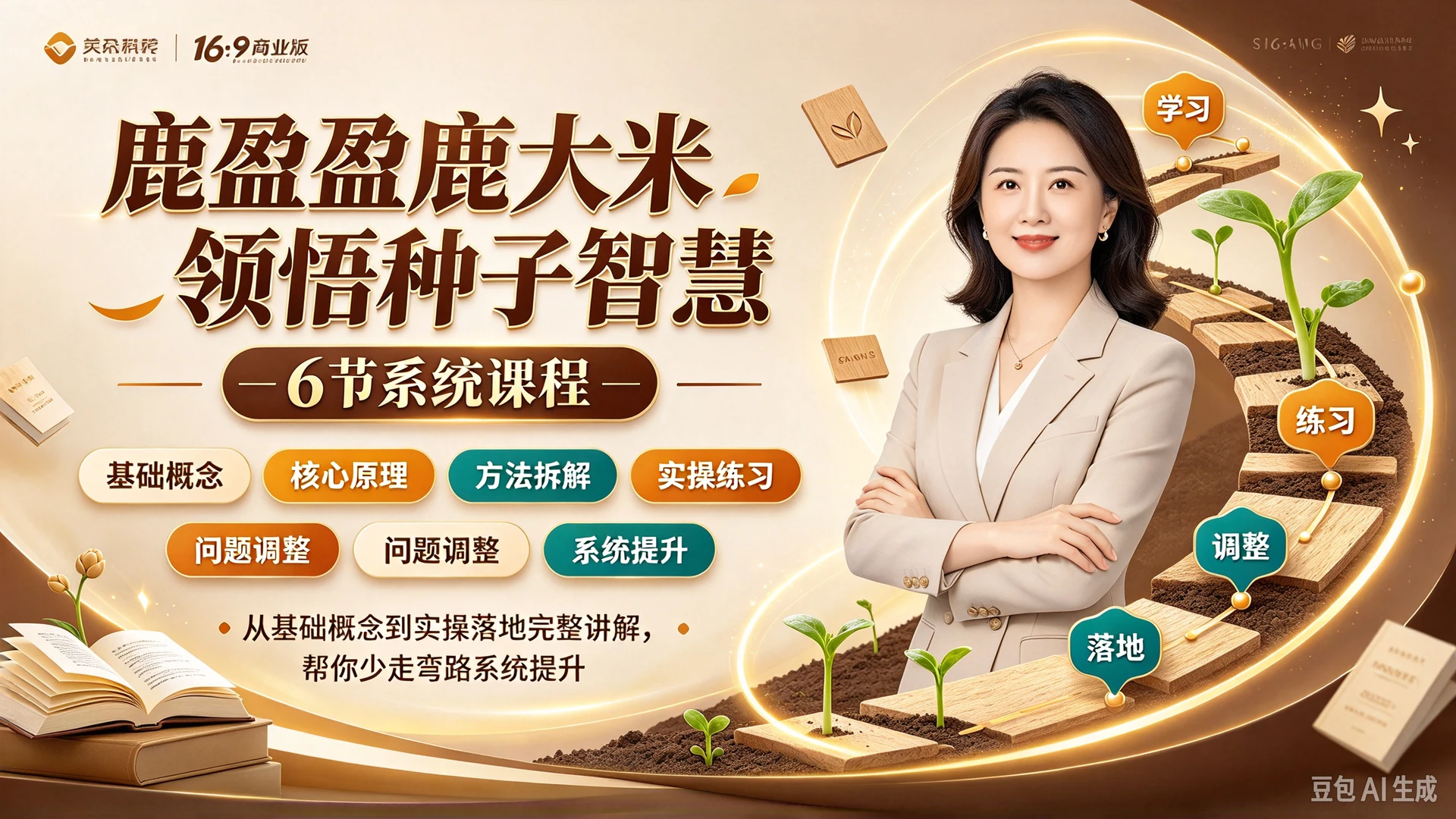 【精】鹿盈盈鹿大米领悟种子智慧,6 节系统课程,从基础概念到实操落地完整讲解,帮你少走弯路系统提升-离锋创库