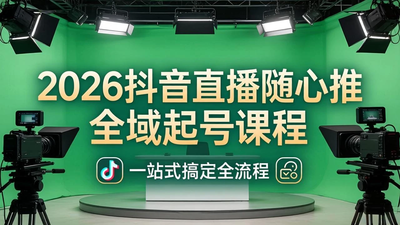 【精】2026抖音直播随心推全域起号课程：一站式搞定直播起号、稳号、放量全流程(更新4月-离锋创库