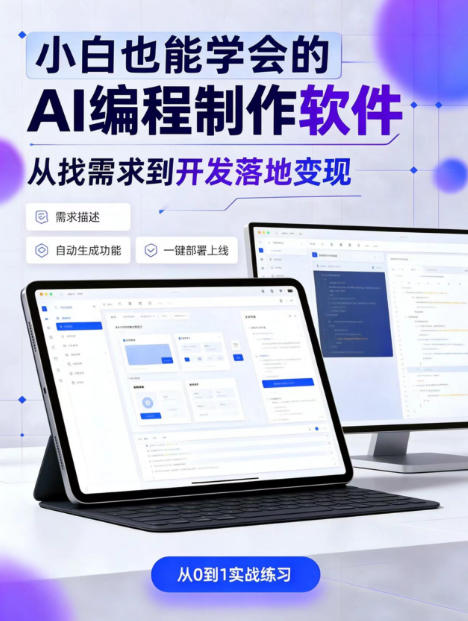 手把手教会你ai编程制作软件到变现全路径，零基础小白轻松上手，从找需求到开发落地变现【揭秘】-离锋创库