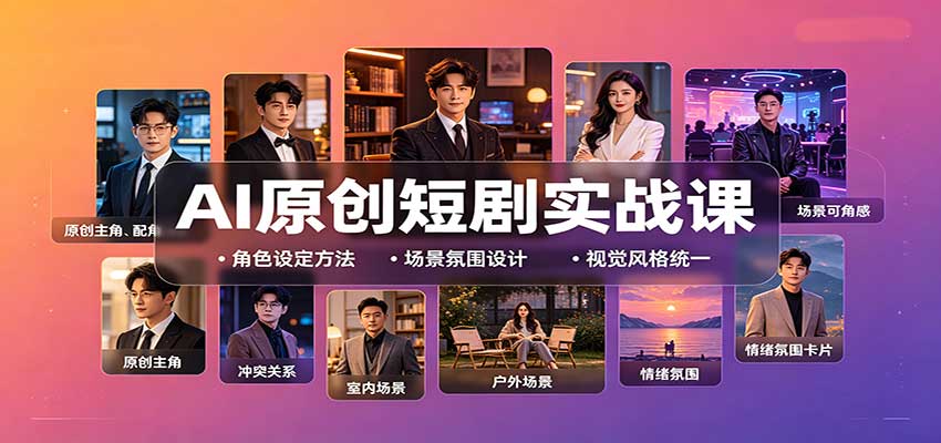 AI原创短剧实战课：从零搭建短剧创作全流程，批量产出可上线剧本-离锋创库