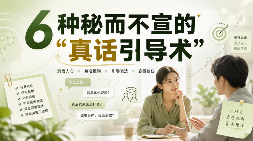 付费文章：6种秘而不宣的“真话引导术”-离锋创库