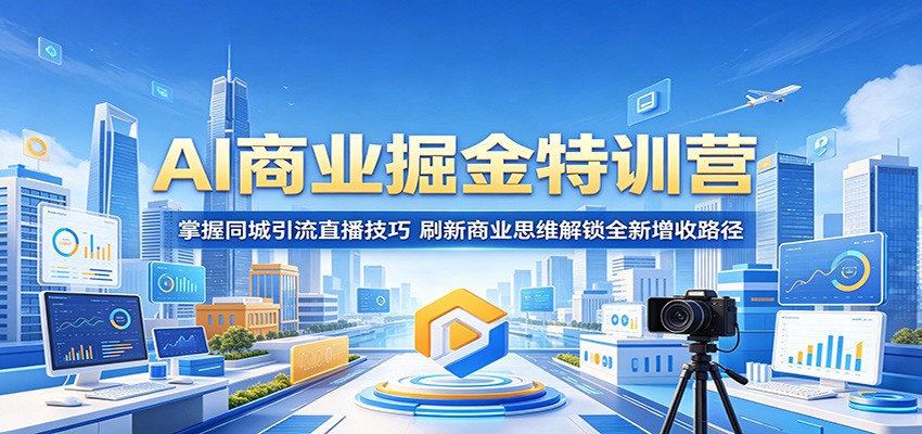 AI商业掘金特训营:掌握同城引流直播技巧,刷新商业思维解锁全新增收路径-离锋创库