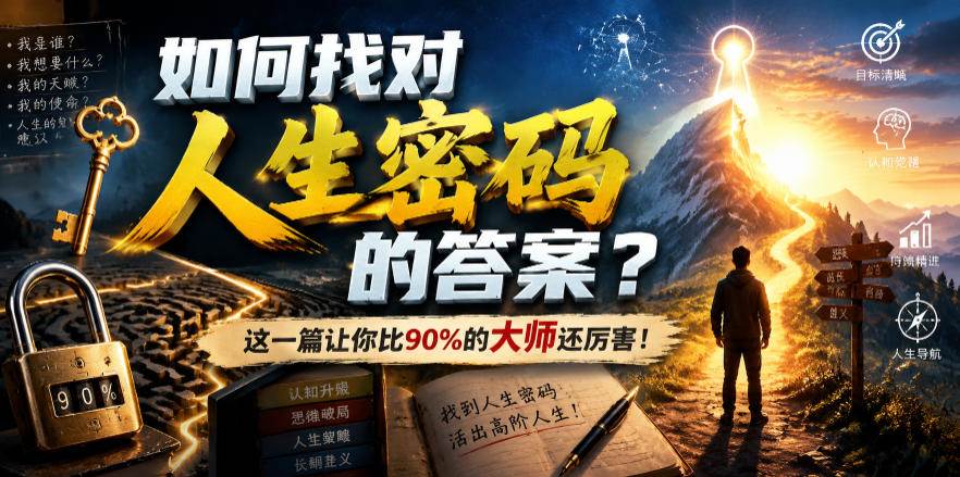 （19601期）付费文章：如何找对人生密码的答案？这一篇让你比90%的大师还厉害！-离锋创库