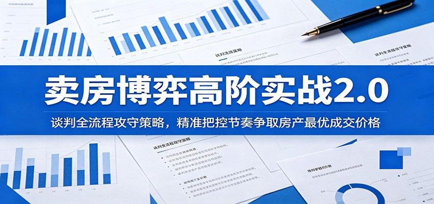 卖房博弈高阶实战2.0:谈判全流程攻守策略,精准把控节奏争取房产最优成交价格-离锋创库