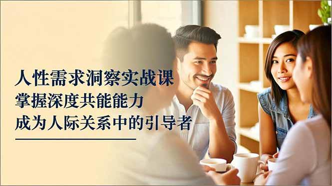 （16683期）人性需求洞察实战课，掌握深度共感能力，成为人际关系中的引导者-离锋创库