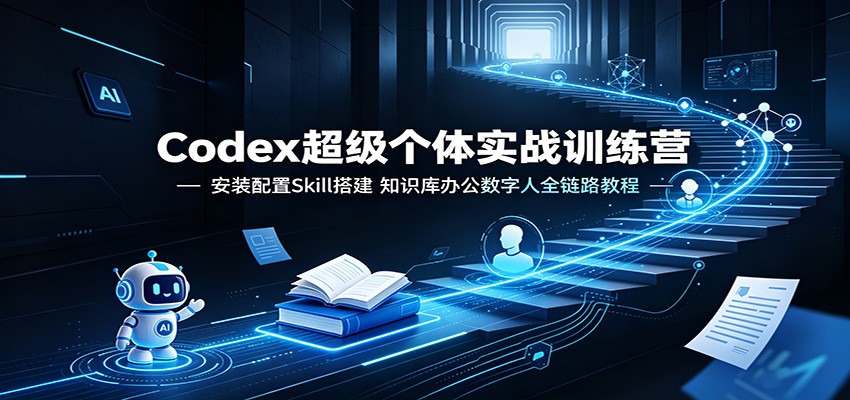 Codex超级个体实战训练营：安装配置Skill搭建，知识库办公数字人全链路教程-离锋创库