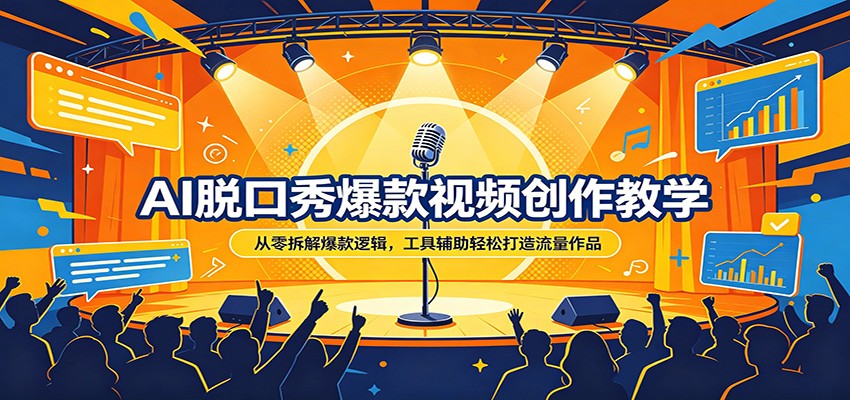 AI脱口秀爆款视频创作教学：从零拆解爆款逻辑，工具辅助轻松打造流量作品-离锋创库