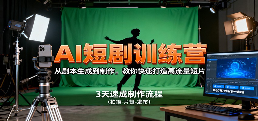 AI短剧训练营,从剧本生成到制作,教你快速打造高流量短片-离锋创库