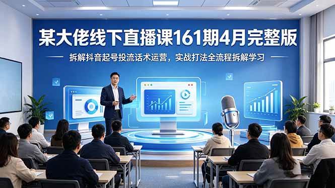（18209期）某大佬线下直播课161期4月完整版，拆解抖音起号投流话术运营，实战打法全流程拆解学习-离锋创库