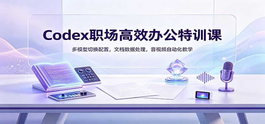 Codex职场高效办公特训课：多模型切换配置，文档数据处理，音视频自动化教学-离锋创库