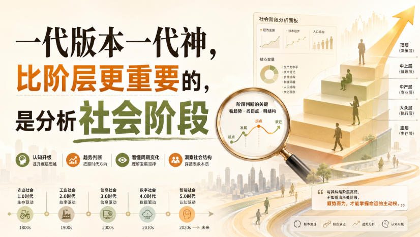 付费文章：一代版本一代神，比阶层更重要的，是分析社会阶段-离锋创库