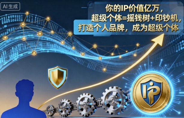 你的IP价值亿万，超级个体=摇钱树+印钞机，打造个人品牌，成为超级个体-离锋创库