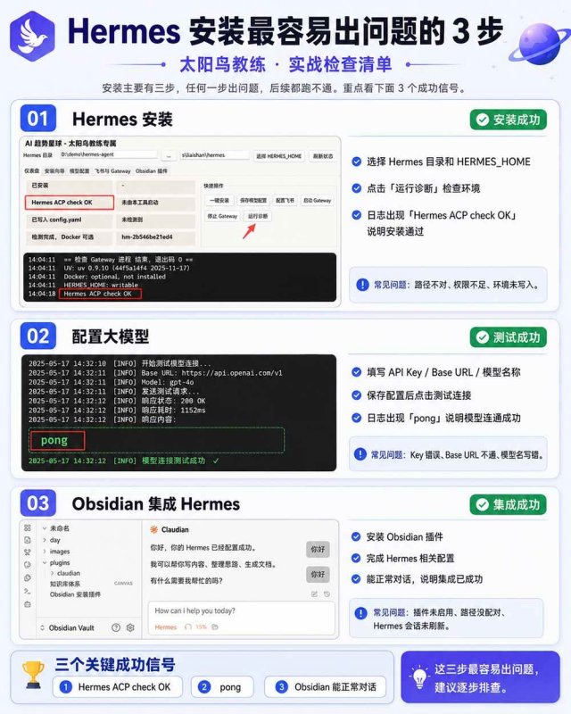 （19861期）Hermes+Obsidian打造AI内容系统SOP；工具只是入口系统才是复利，从安装配置到知识库管理完整教学