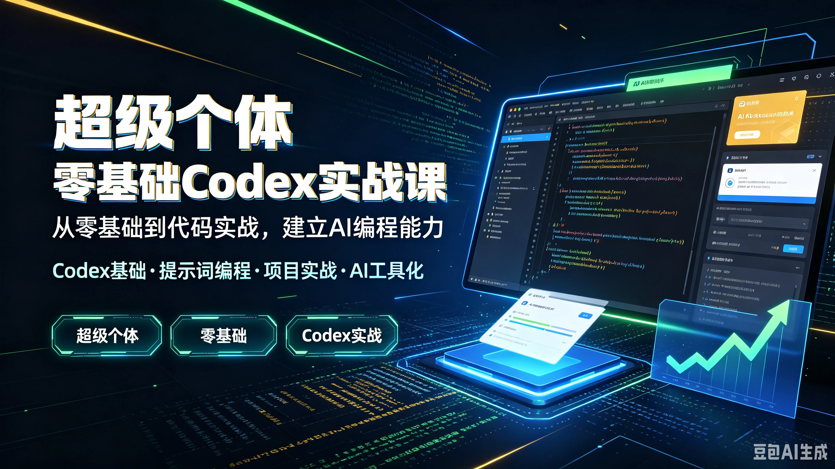 【精】超级个体零基础Codex实战课,从零基础到代码实战,建立AI编程能力,Codex基础·提示词编程·项目实战·AI工具化 【精】超级个体零基础Codex实战课,从零基础到代码实战,建立AI编程能力,Codex基础·提示词编程·项目实战·AI工具化