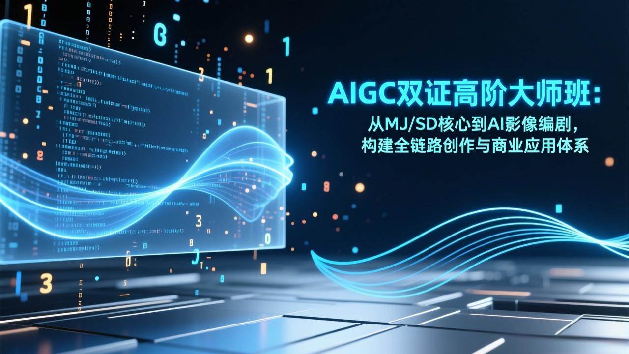 (17198期)AIGC双证高阶大师班:从MJ/SD核心到AI影像编剧,构建全链路创作与商业应用体系-离锋创库