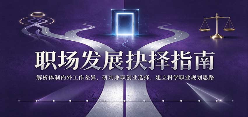 职场发展抉择指南:解析体制内外工作差异,研判兼职创业选择,建立科学职业规划思路-离锋创库