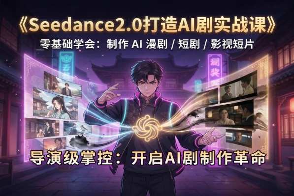 【精】Seedance2.0打造AI剧实战课，导演级掌控:开启AI剧制作革命-离锋创库