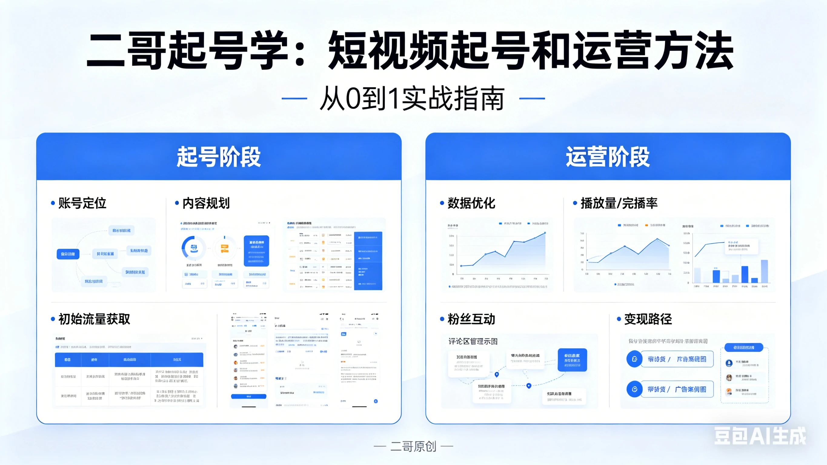 【精】二哥起号学：短视频起号和运营方法-离锋创库