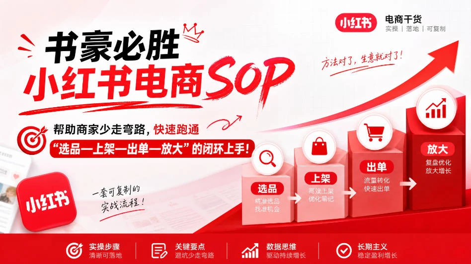 【精】书豪小红书电商sop 九月新课,5 节系统课程,从基础概念到实操落地完整讲解,帮你少走弯路系统提升-离锋创库