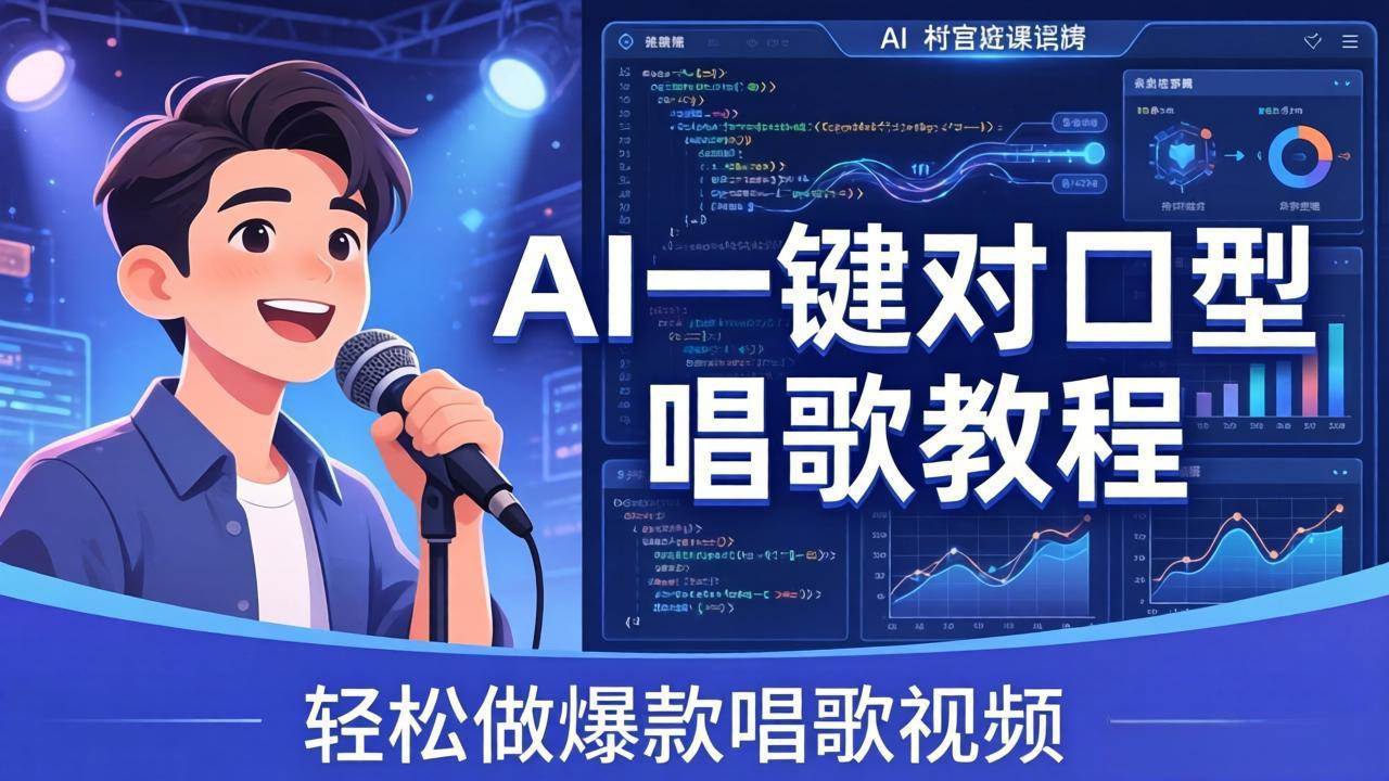 （18118期） AI一键对口型唱歌教程：零基础也能学，素材准备+模型训练+音色转换，轻松做爆款唱歌视频-离锋创库