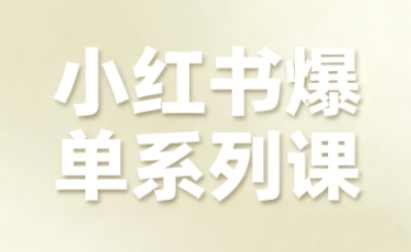 小红书爆单系列课，聚焦小红书电商全链路增长（更新）-离锋创库