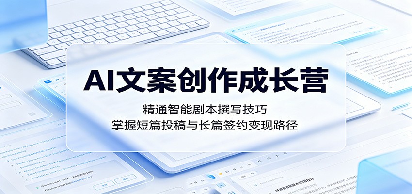 AI文案创作成长营：精通智能剧本撰写技巧，掌握短篇投稿与长篇签约变现路径-离锋创库