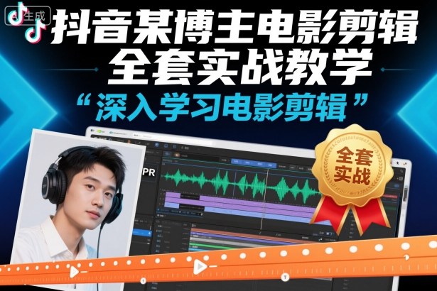 抖音某博主电影剪辑全套实战教学，深入学习电影剪辑-离锋创库
