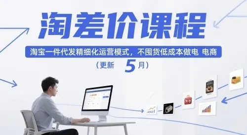 【精】淘差价课程，淘宝一件代发精细化运营模式，不囤货低成本做电商（更新12月）-离锋创库