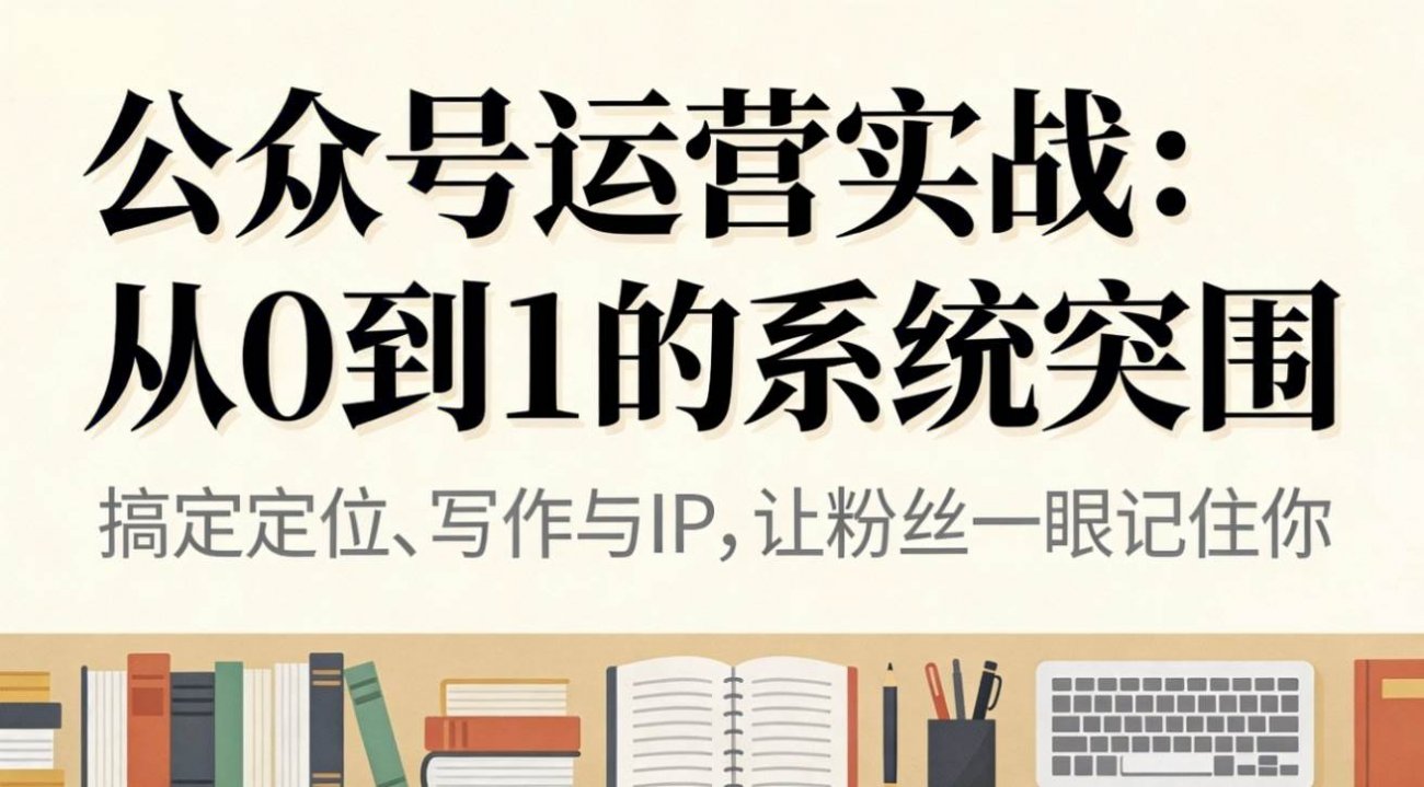 (16777期)公众号运营实战:从0到1的系统突围 (16777期)公众号运营实战:从0到1的系统突围