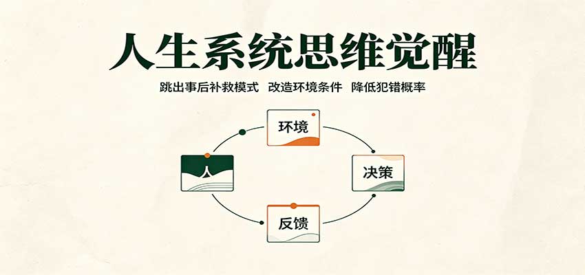 人生系统思维觉醒:跳出事后补救模式,改造环境条件,降低犯错概率-离锋创库