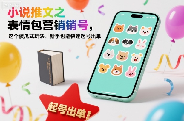 小说推文之表情包营销号，这个傻瓜式玩法，新手也能快速起号出单-离锋创库