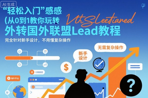 国外联盟賺美刀项目，从0到1教你玩转国外联盟Lead教程，纯新手可操作性100%-离锋创库
