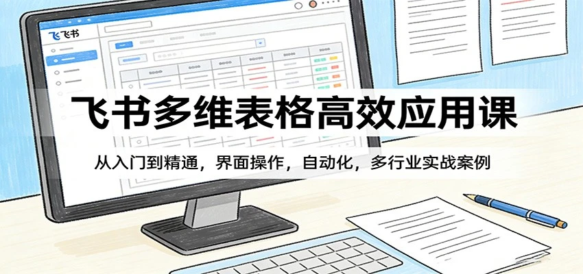 【精】飞书多维表格高效应用课：从入门到精通，自动化操作与多行业变现实战案例-离锋创库