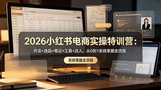 (18978期)2026小红书电商实操特训营:开店+选品+笔记+工具+达人,从0到1系统掌握全流程-离锋创库