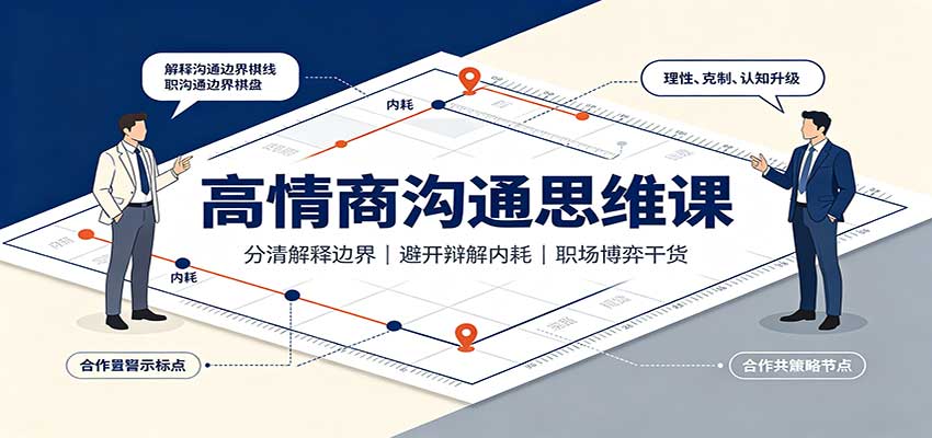 高情商沟通思维课：分清解释边界，避开辩解内耗，职场博弈干货-离锋创库