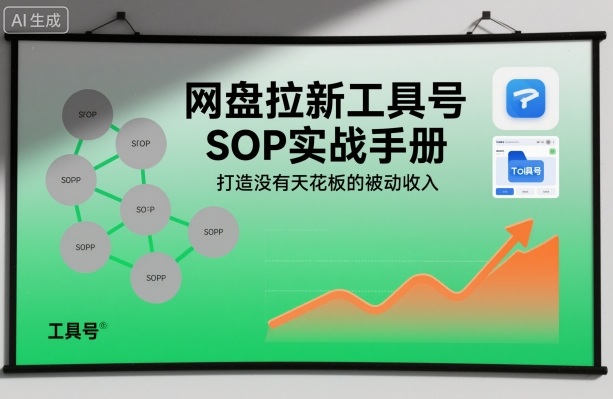 网盘拉新工具号SOP实战手册，打造没有天花板的被动收入-离锋创库