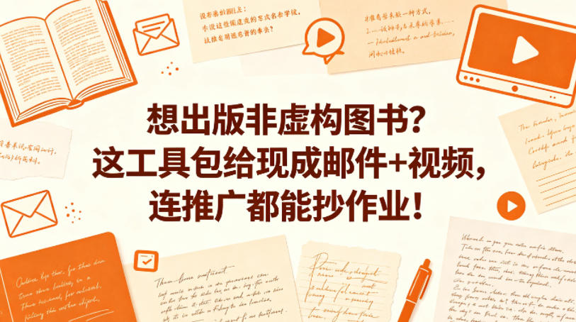 想出版非虚构图书？这工具包给现成邮件+视频，连推广都能抄作业！【原创双语字幕】-离锋创库
