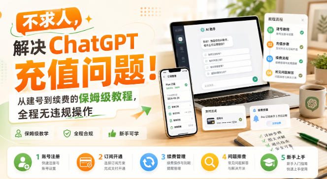 不求人，解决ChatGPT充值问题！从建号到续费的保姆级教程，全程无违规操作-离锋创库