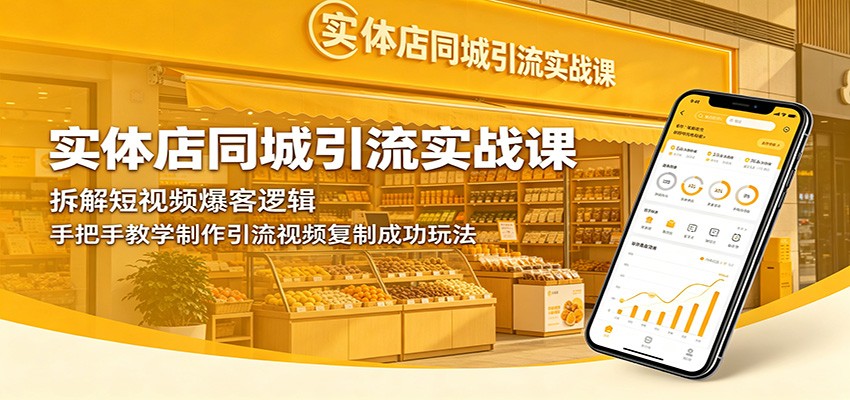 实体店同城引流实战课：拆解短视频爆客逻辑，手把手教学制作引流视频复制成功玩法-离锋创库