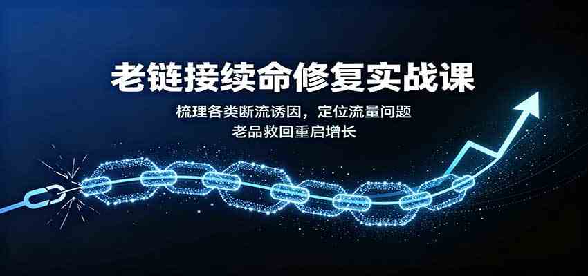 老链接续命修复实战课：梳理各类断流诱因，定位流量问题，老品救回重启增长-离锋创库