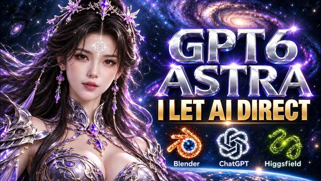 （20763期）【无水印】让GPT-6 Astra当导演！Higgsfield和Blender实战打造30秒玄幻精准运镜短片！-离锋创库