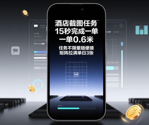酒店截图任务，15秒完成一单，一单0.6米，任务不限量随便接，矩阵拉满单日3张【揭秘】-离锋创库