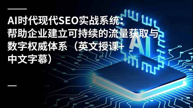 （16760期）AI时代现代SEO实战系统：帮助企业建立可持续的流量获取与数字权威体系（英文授课+中文字幕）-离锋创库