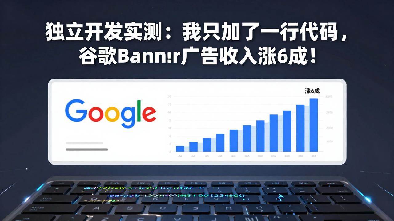 （17574期）付费文章：独立开发实测：我只加了一行代码，谷歌Banner广告收入涨6成！-离锋创库