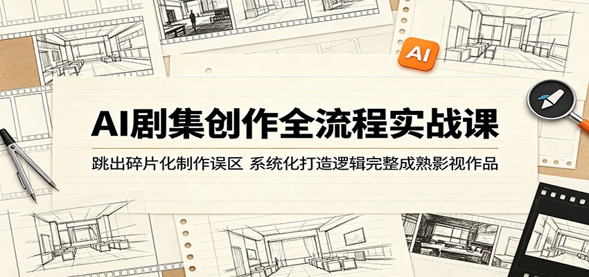 AI剧集创作全流程实战课：跳出碎片化制作误区，系统化打造逻辑完整成熟影视作品-离锋创库