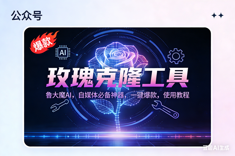 （16881期）玫瑰克隆神器，鲁大魔ai，自媒体必备，一键爆款工具，详细教程-离锋创库