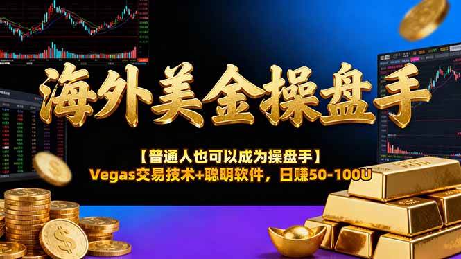 （17658期）海外美金操盘手技术【普通人操盘手手册】Vegas交易技术+聪明软件，日赚50-100U-离锋创库