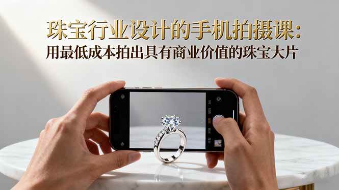 （16385期）珠宝行业设计的手机拍摄课：用最低成本拍出具有商业价值的珠宝大片！-离锋创库