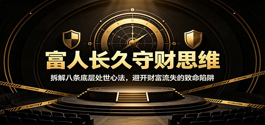 富人长久守财思维：拆解八条底层处世心法，避开财富流失的致命陷阱-离锋创库