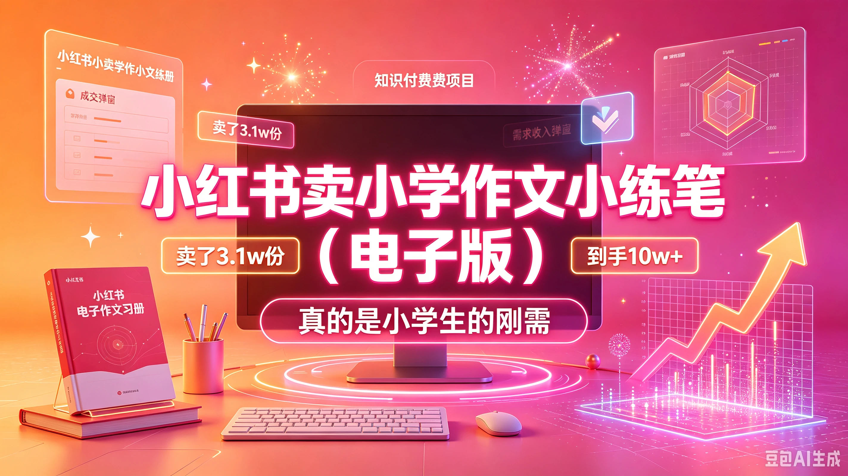 【精】小红书卖小学作文小练笔(电子版),卖了3.1w份,到手10w+,真的是小学生的刚需 【精】小红书卖小学作文小练笔(电子版),卖了3.1w份,到手10w+,真的是小学生的刚需